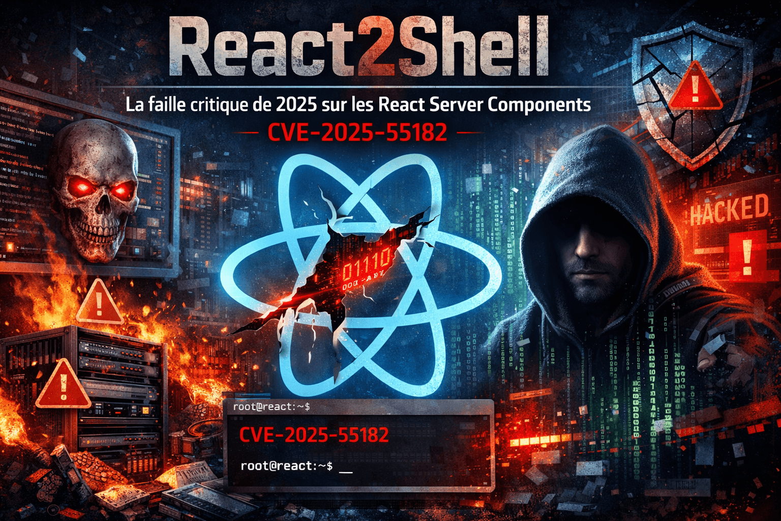 React2Shell : la faille critique de 2025 sur les React Server Components (CVE‑2025‑55182)